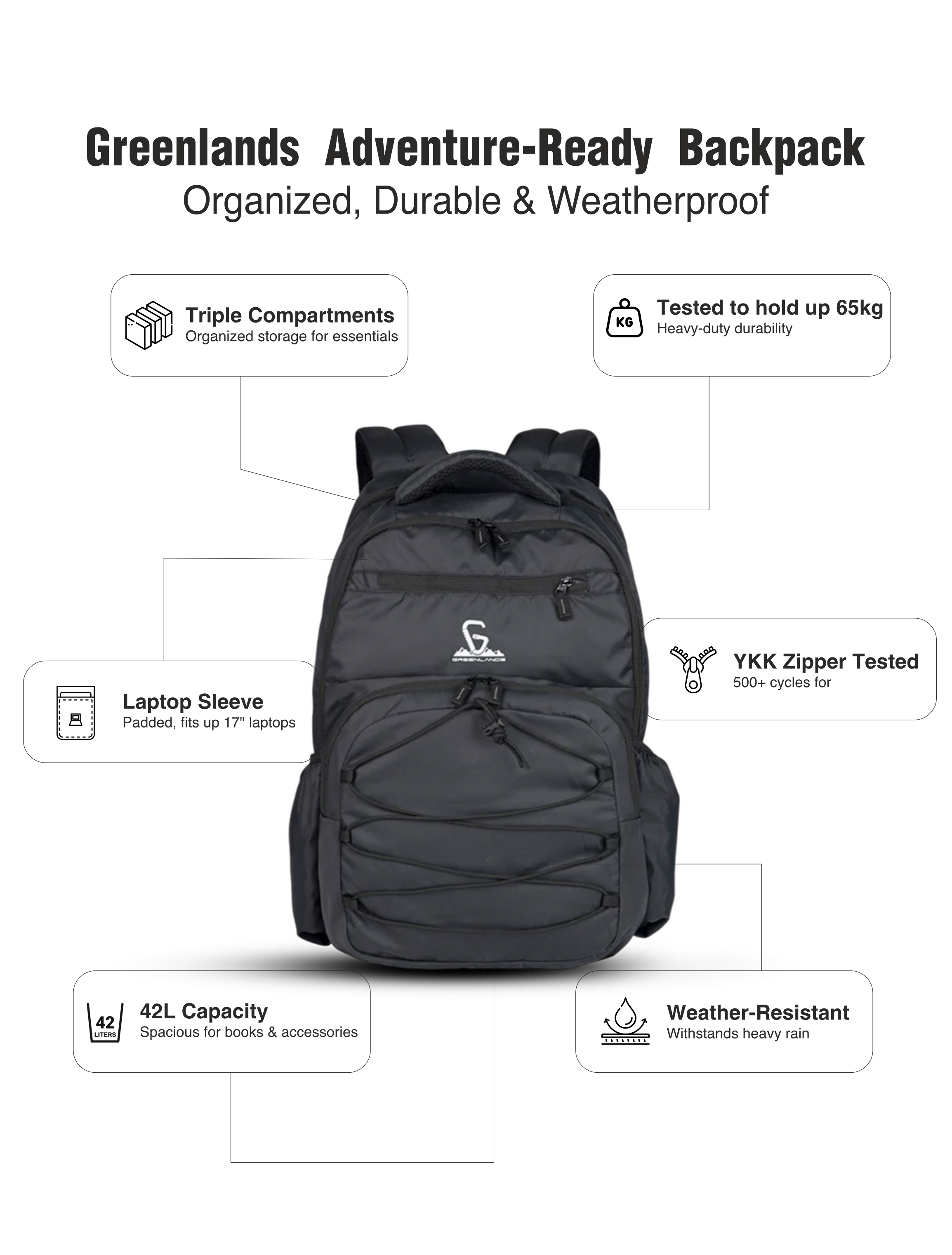 Ziggy Work Backpack Dark Grey