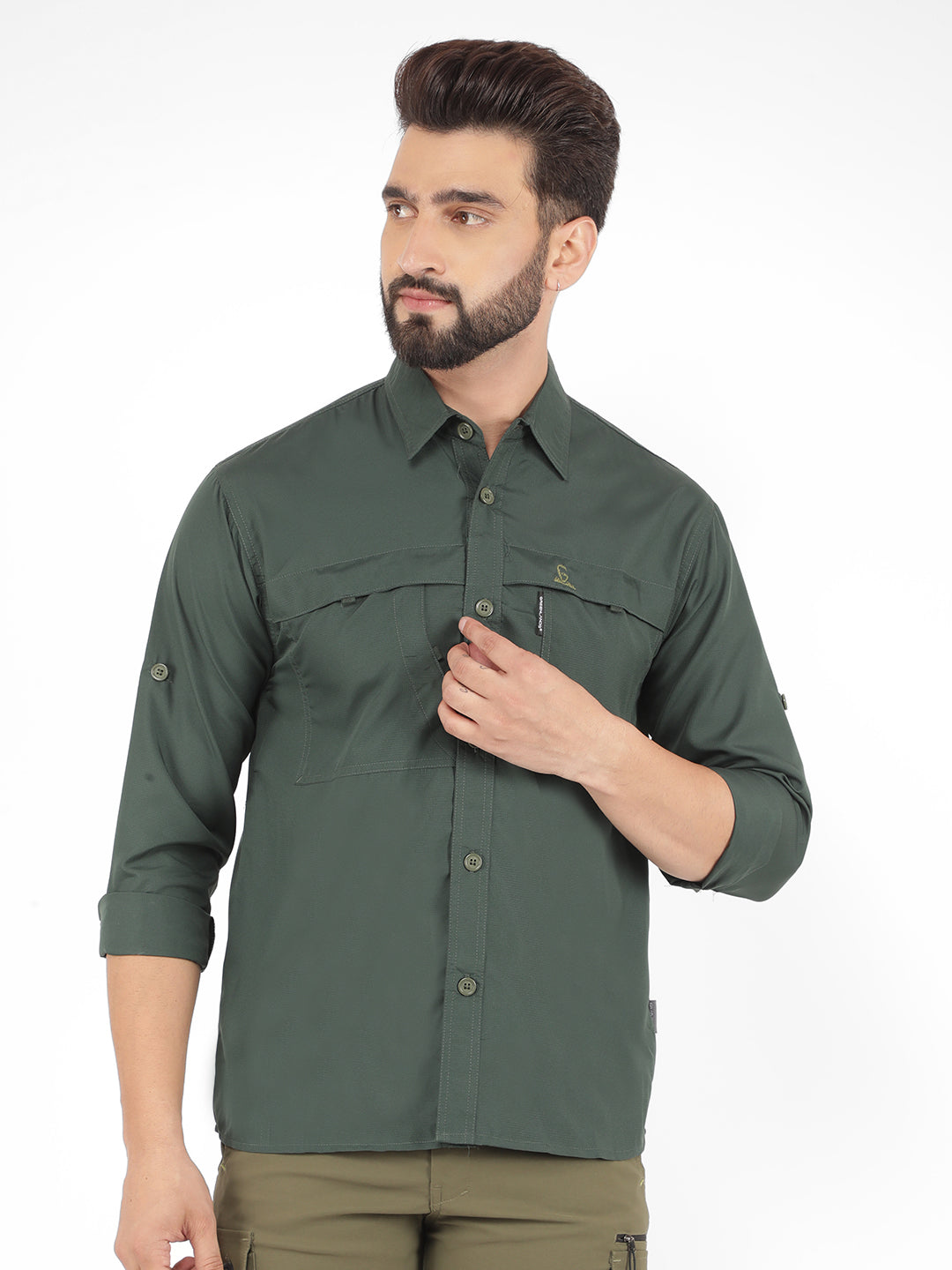 Shirt QUADRA Forest Green