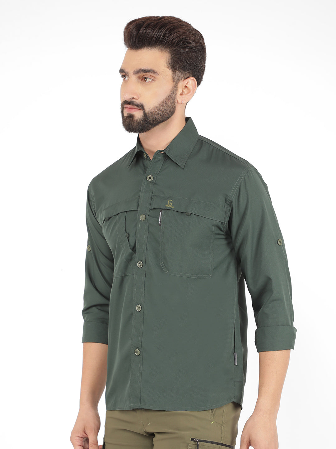 Shirt QUADRA Forest Green