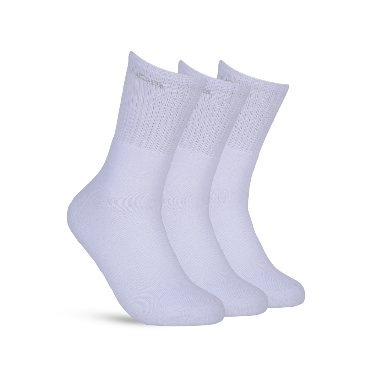 QUADRA White Crew Socks (Pack of 3) for Everyday Elegance