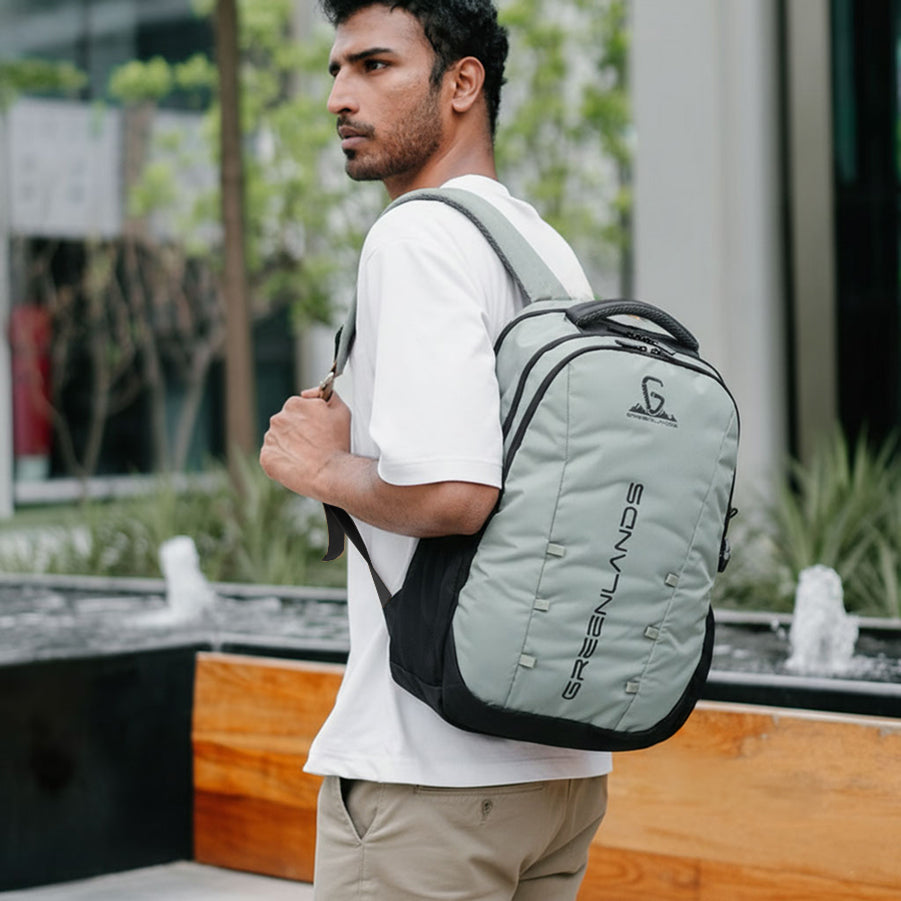 Greenlands Quad Laptop Work Backpack Light Grey Color