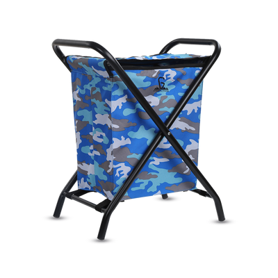 Camping Storage Bin 20 Mild Steel Blue Camo