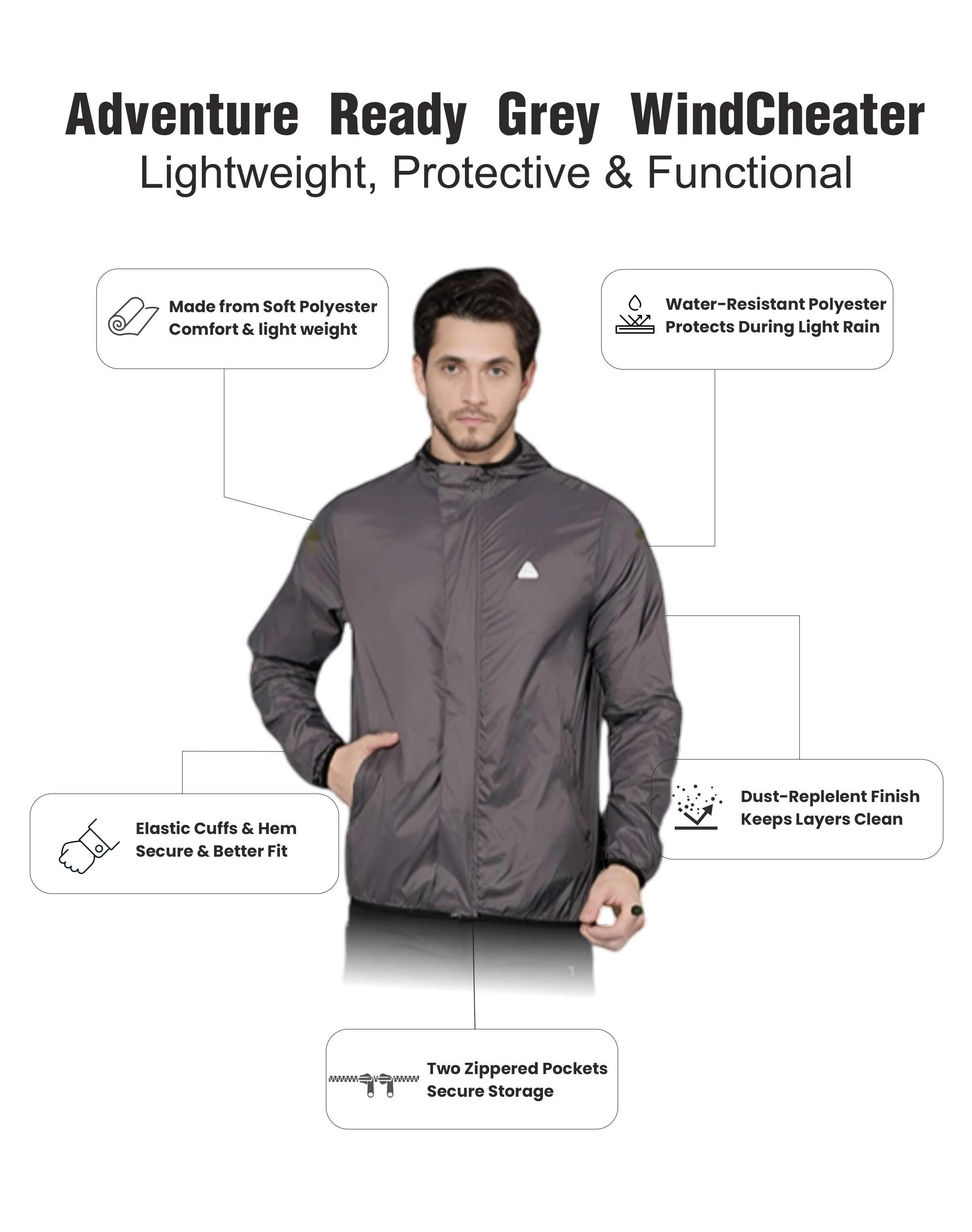 Windcheater UNO Light Grey