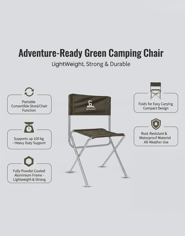 Camping Chair Aluminum Olive