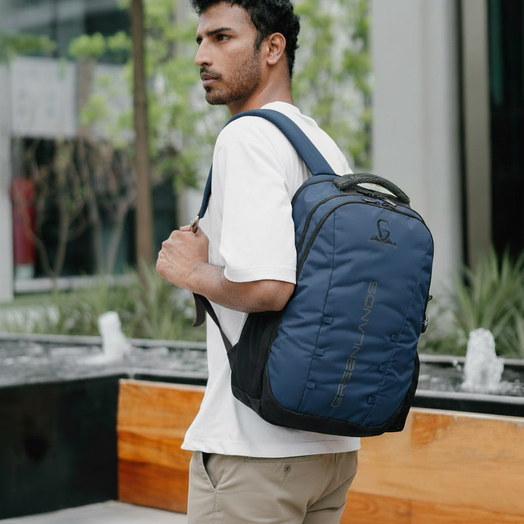 Greenlands Quad Laptop Work Backpack in Navy Color
