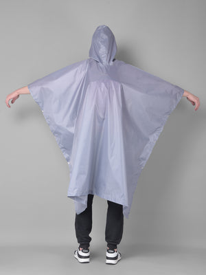 GreenLands Lightweight Waterproof Medium Rain poncho GLOBO Grey Color Backside View