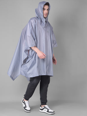 GreenLands Lightweight Waterproof Medium Rain poncho GLOBO Grey Color Side View