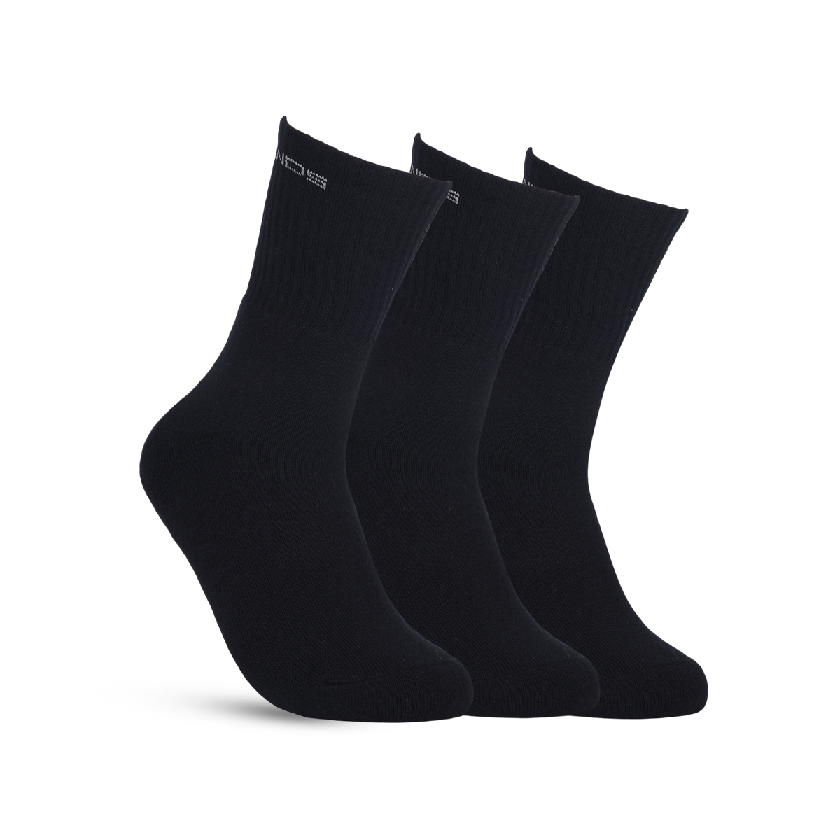 GreenLands QUADRA Crew Socks (Pack of 3) for Stylish Everyday Comfort Black Color