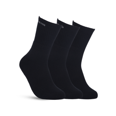 GreenLands QUADRA Crew Socks (Pack of 3) for Stylish Everyday Comfort Black Color