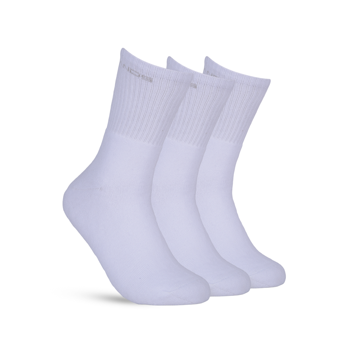 GreenLands QUADRA Crew Socks (Pack of 3) for Stylish Everyday Comfort White Color