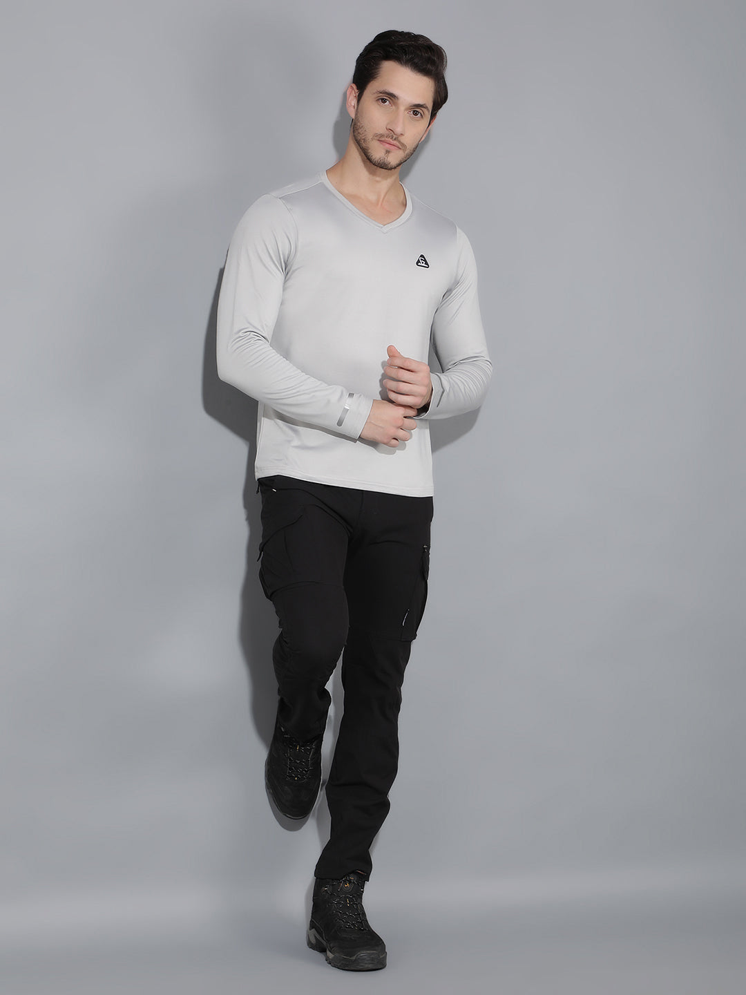 GreenLands T-Shirt FS TRISH V L Grey Color  Closer View
