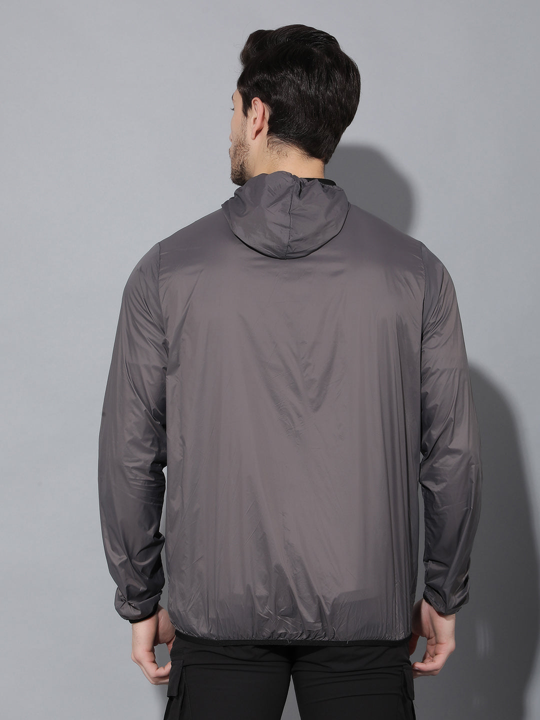 GreenLands Windcheater UNO Light Grey Color Backside  View