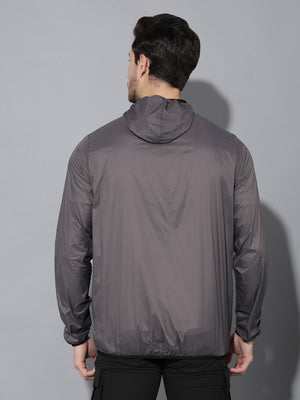 GreenLands Windcheater UNO Light Grey Color Backside  View