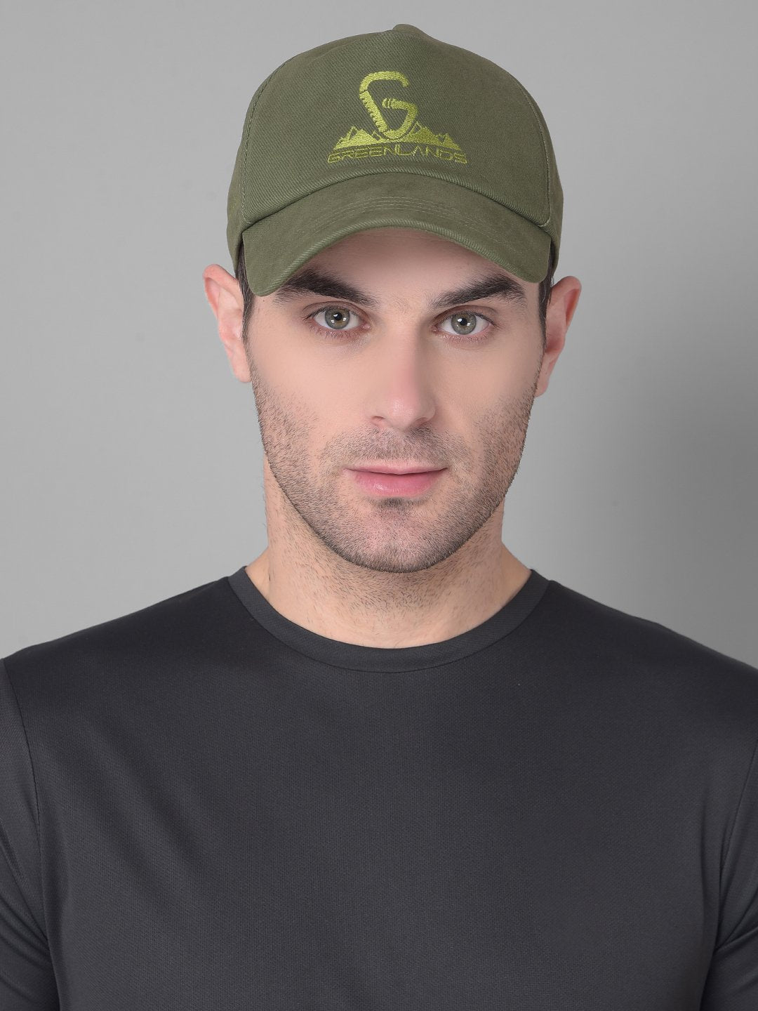 Greenlands Adjustable Cotton fabric Quadra Cap Olive Color for Outdoor Adventure