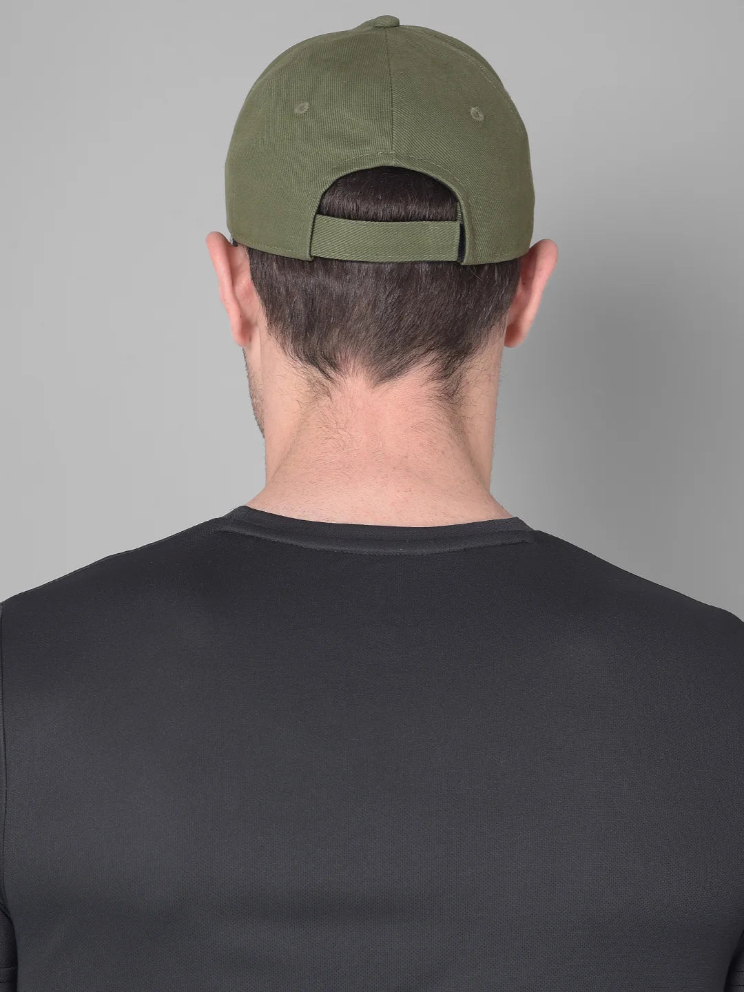 Greenlands Adjustable Cotton fabric Quadra Cap Olive Color for Outdoor Adventure Backside View