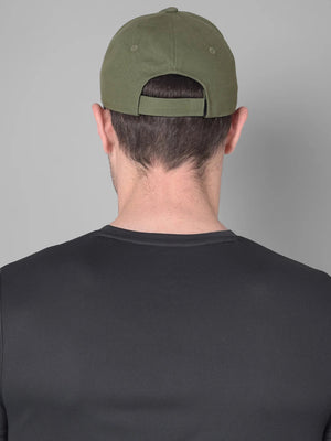 Greenlands Adjustable Cotton fabric Quadra Cap Olive Color for Outdoor Adventure Backside View