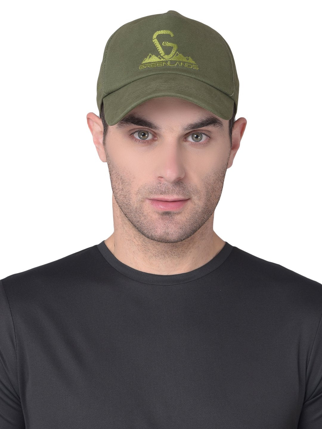 Greenlands Adjustable Cotton fabric Quadra Cap Olive Color for Outdoor Adventure Bottom View
