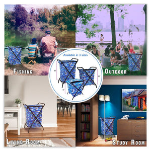 Greenlands Camping Storage Bin 30 Mild Steel Blue Camo for outdoor Adventures Bottom Features