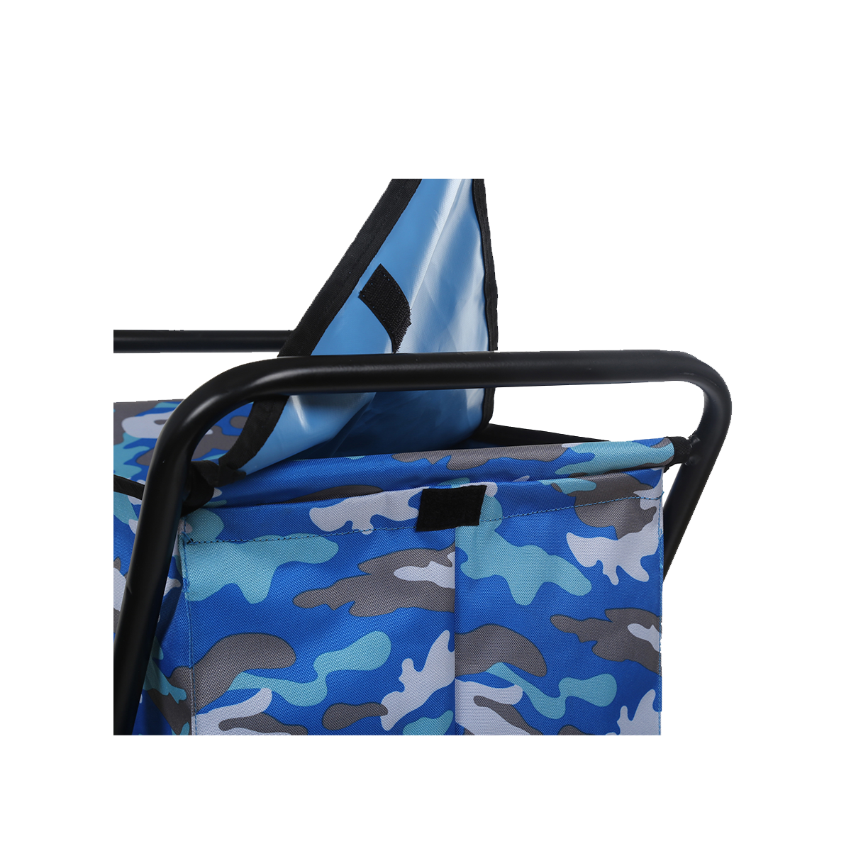 Greenlands Camping Storage Bin 30 Mild Steel Blue Camo for outdoor Adventures Bottom View