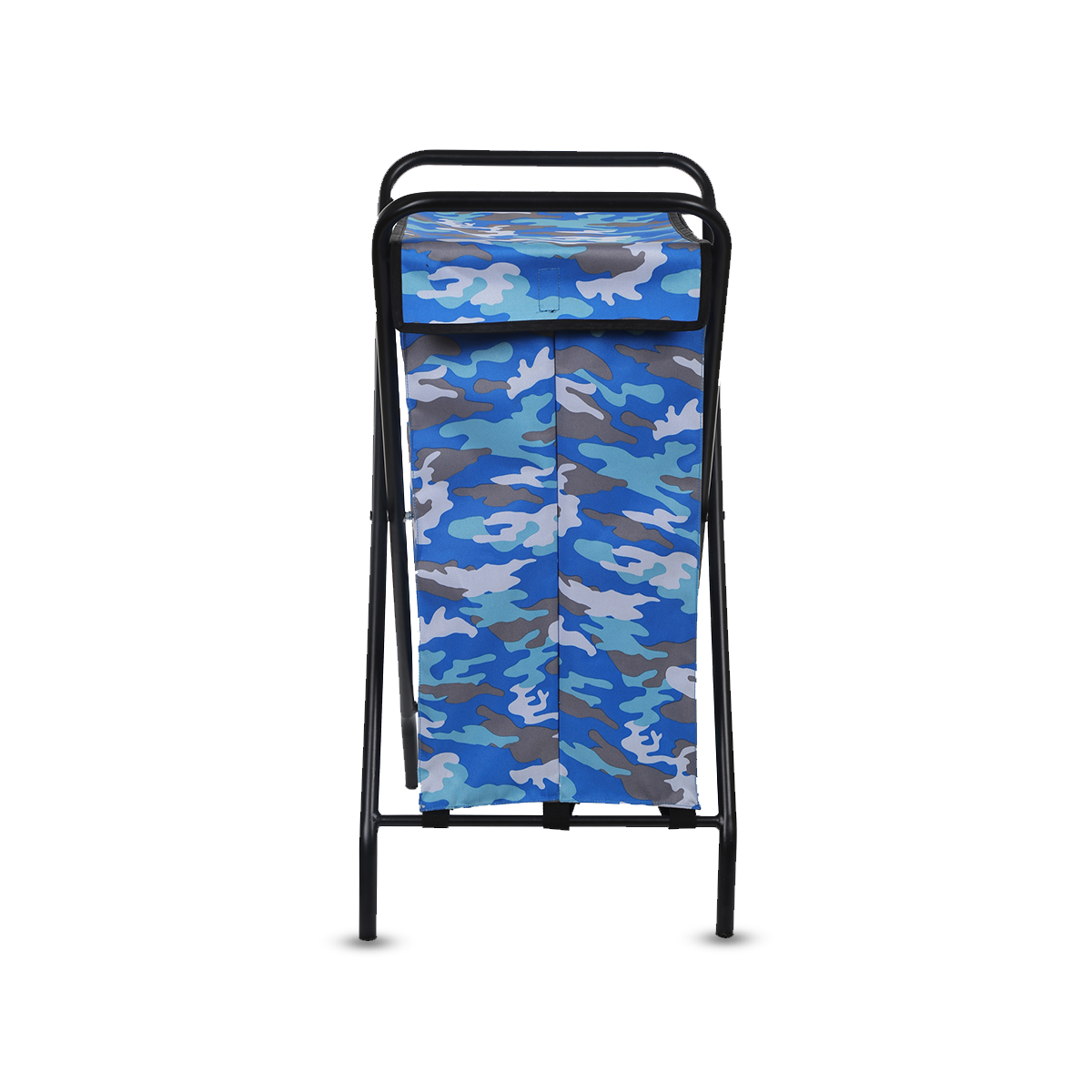 Greenlands Camping Storage Bin 30 Mild Steel Blue Camo for outdoor Adventures Side View