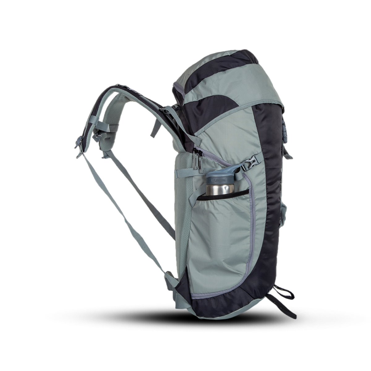Greenlands Cria Adventure Travel Rucksack Bag Grey Color 50 Litres Side View