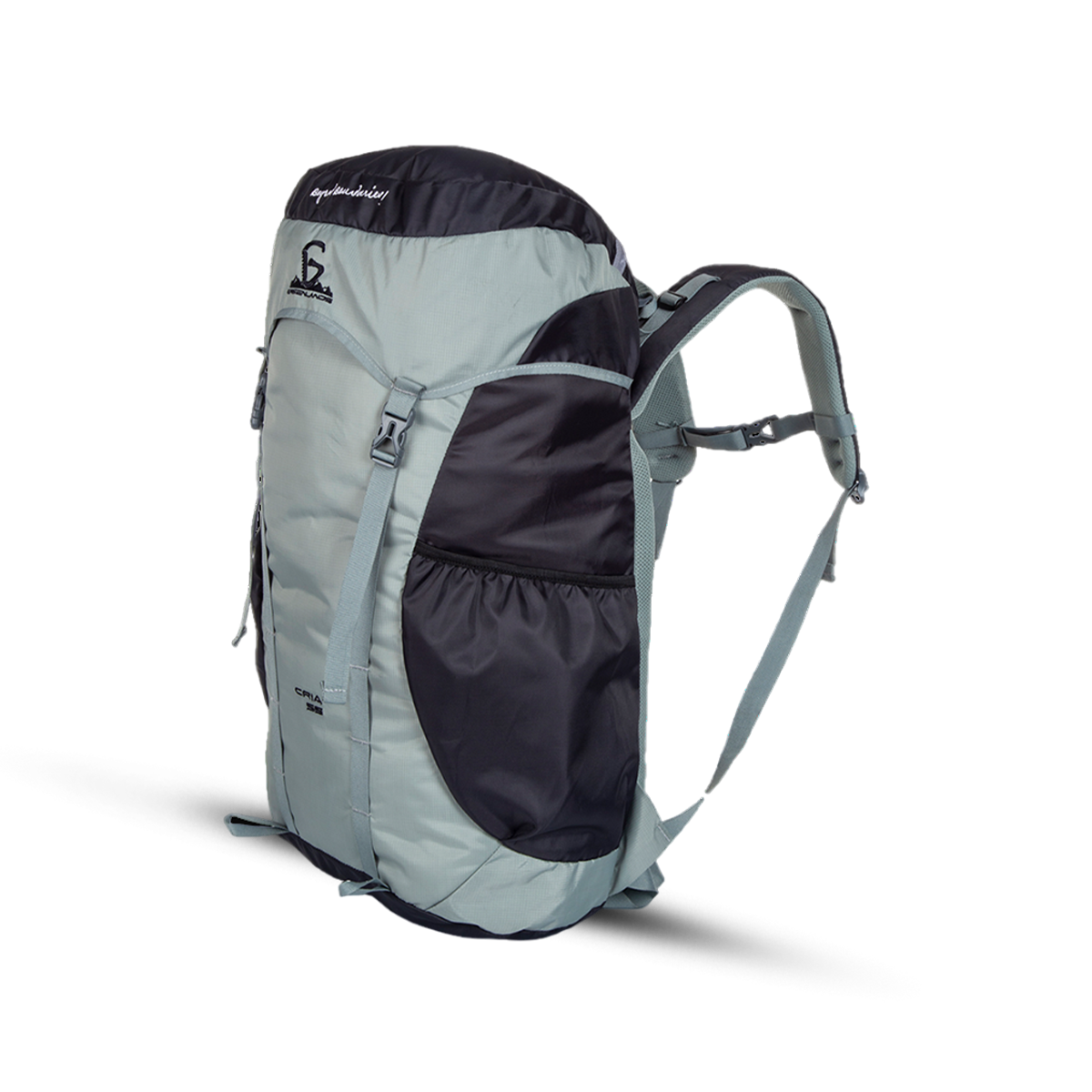 Greenlands Cria Adventure Travel Rucksack Bag Grey Color 55 Litres side View