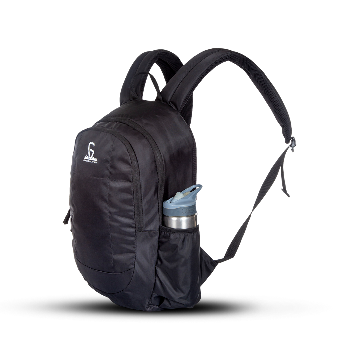 Greenlands Dyno Campus Backpack Black Color Side Front View