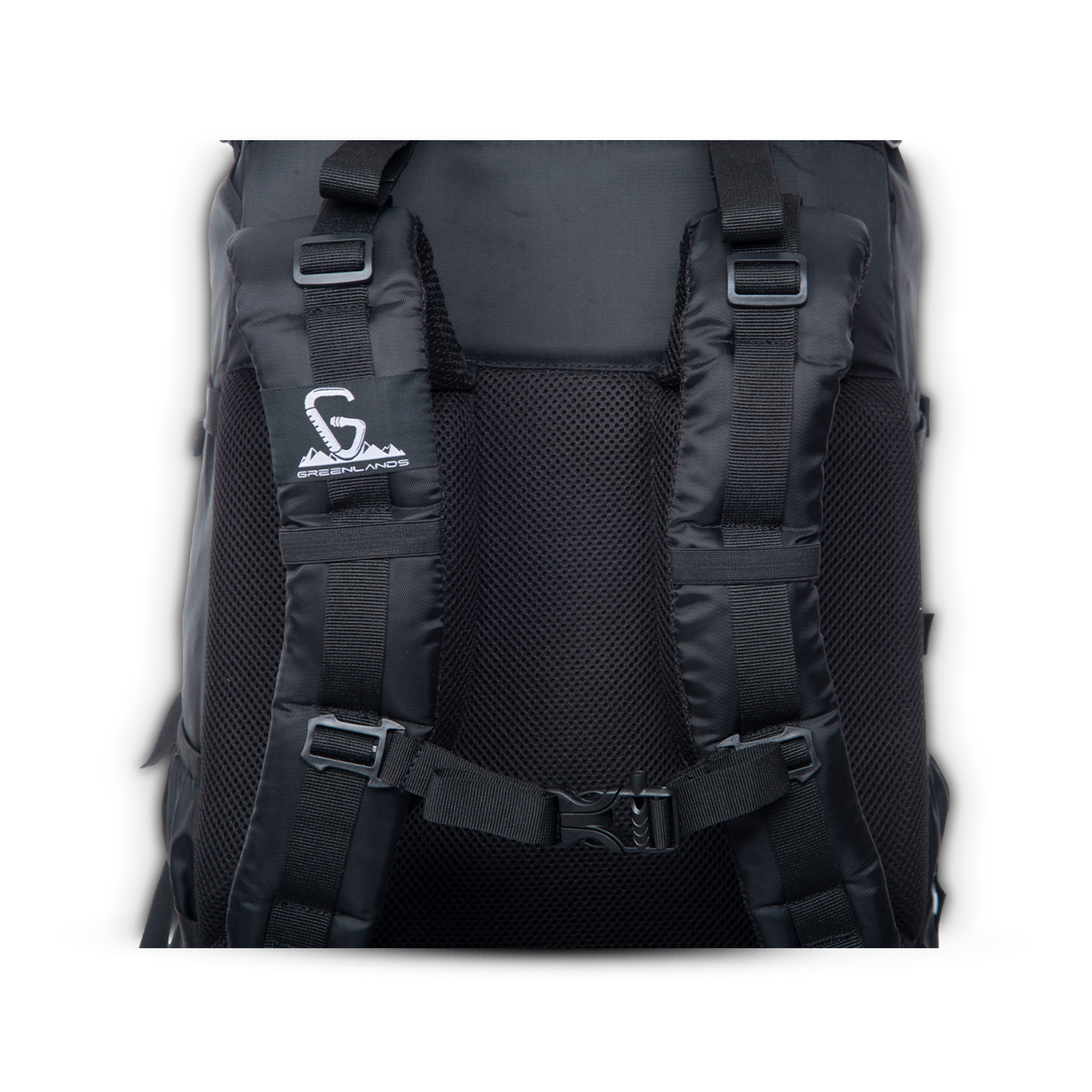Greenlands Globo Adventure Rucksack Black Color 45 Litres Backside Closer View