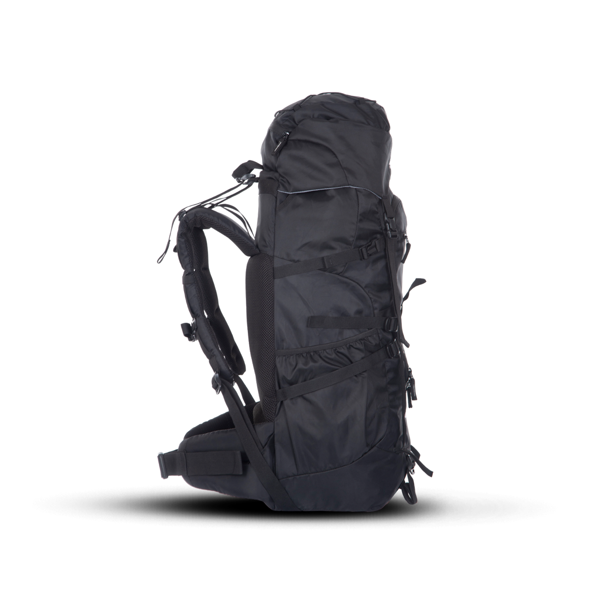 Greenlands Globo Adventure Rucksack Black Color 45 Litres Side View