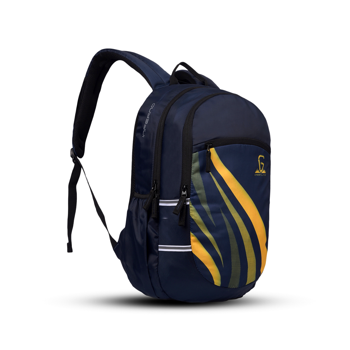 Greenlands Inferno Campus Backpack Navy Color side view