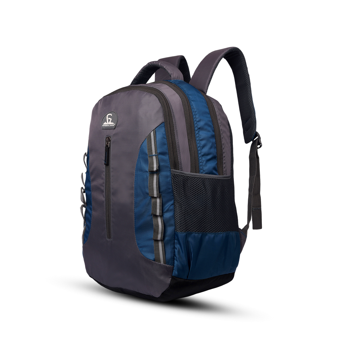 Greenlands Martian Laptop Work Backpack Blue Color Front and Side View