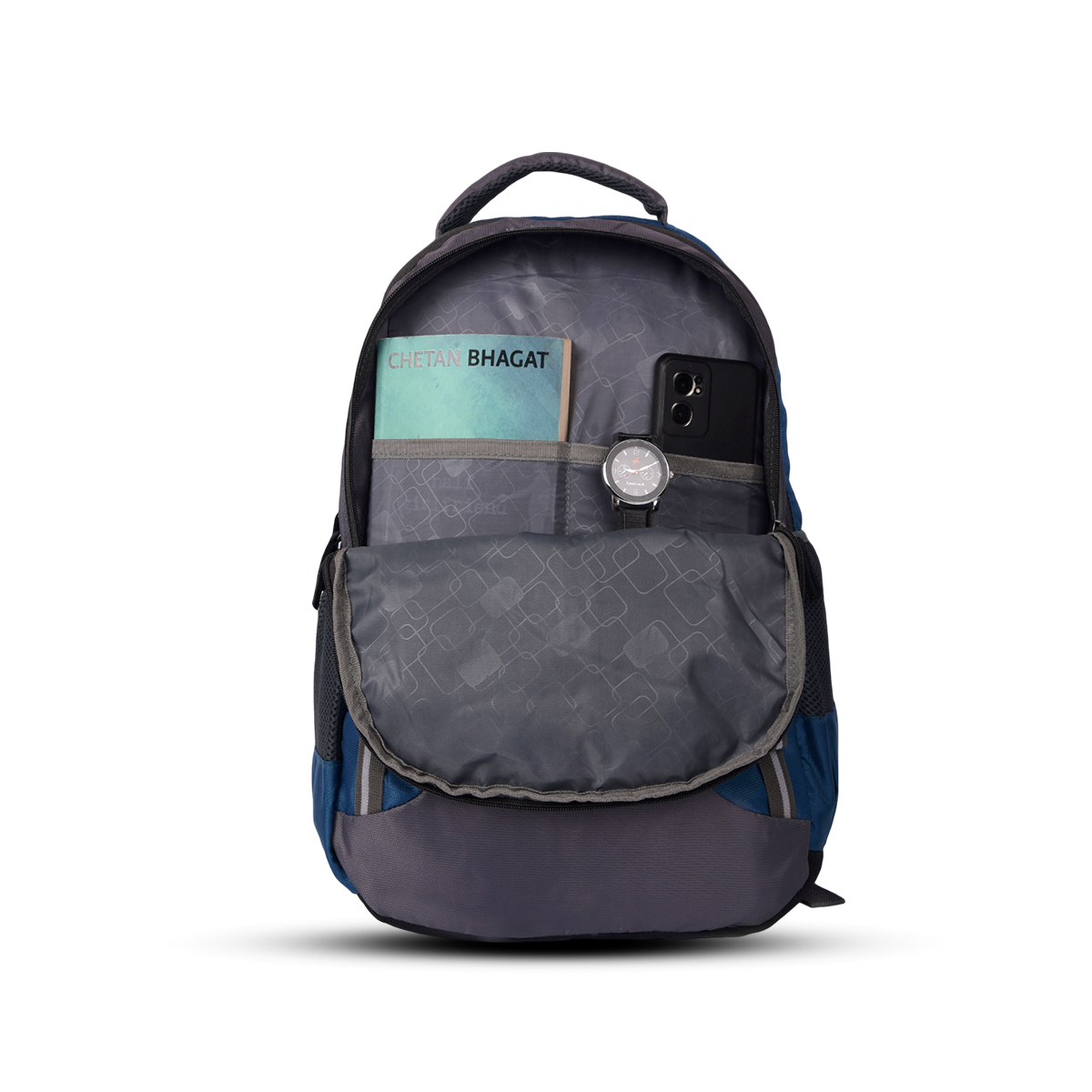 Greenlands Martian Laptop Work Backpack Blue Color InSide View