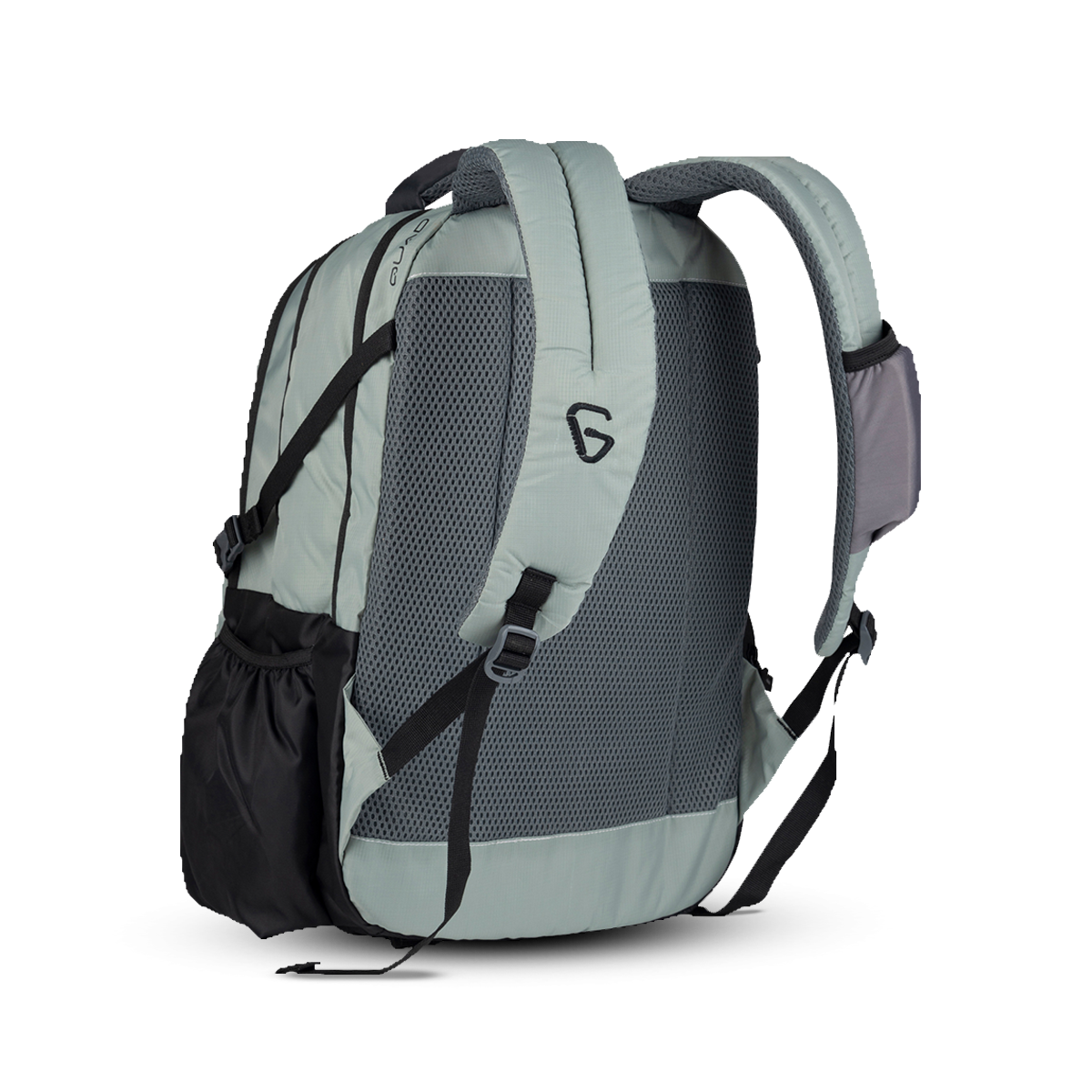 Greenlands Quad Laptop Work Backpack Light Grey Color Backside View