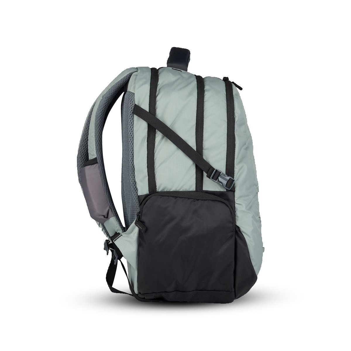 Greenlands Quad Laptop Work Backpack Light Grey Color Side View