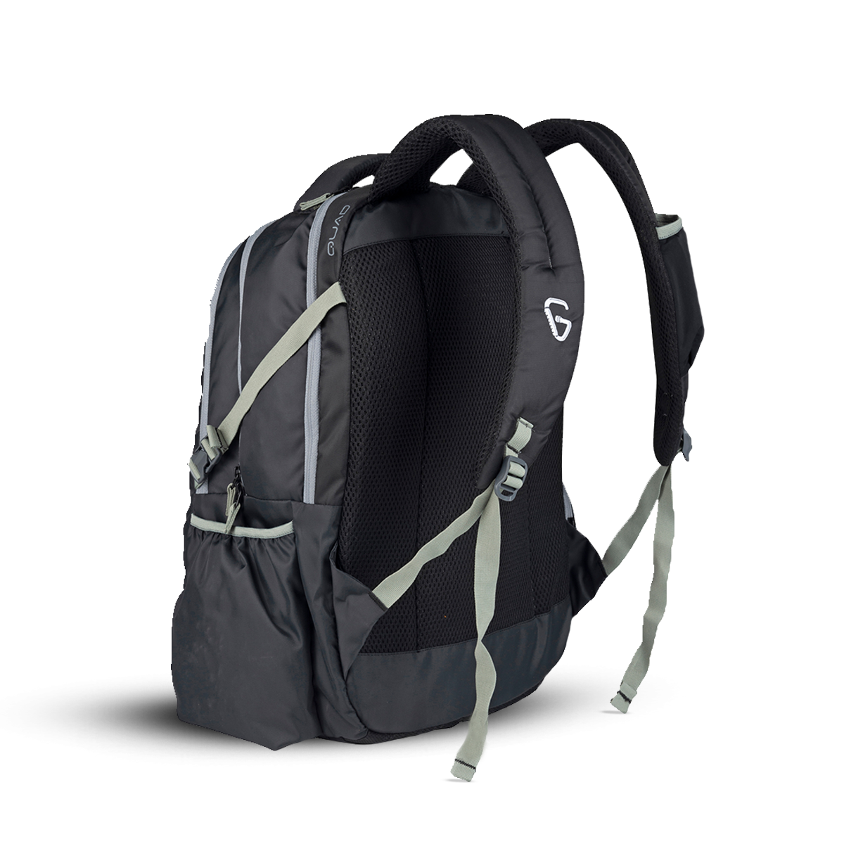 Greenlands Quad Work Laptop Backpack Dark Grey Color Backside View
