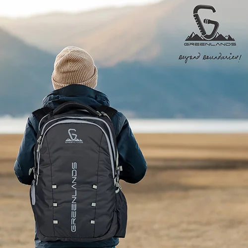 Greenlands Quad Work Laptop Backpack Dark Grey Color Real View