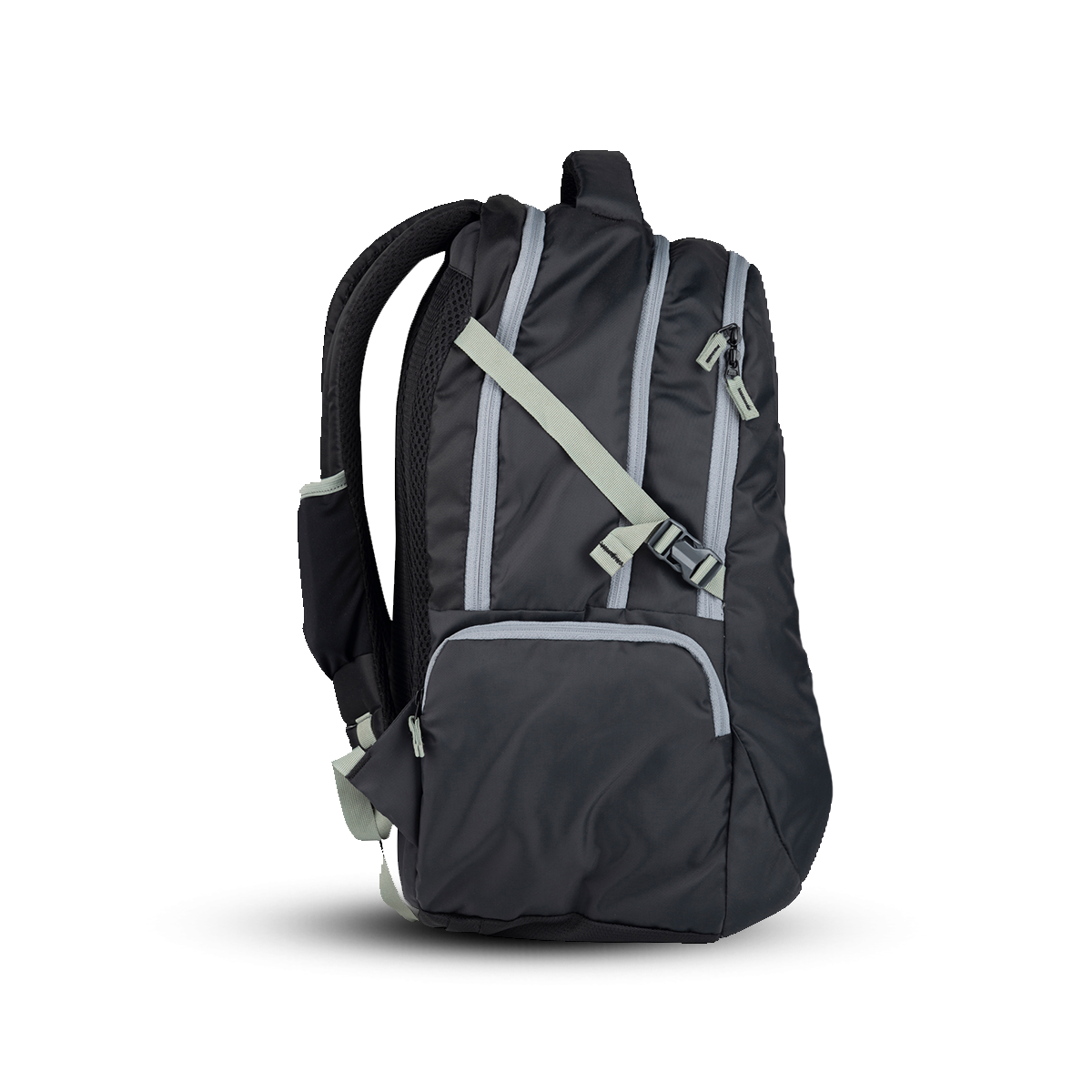 Greenlands Quad Work Laptop Backpack Dark Grey Color Side View