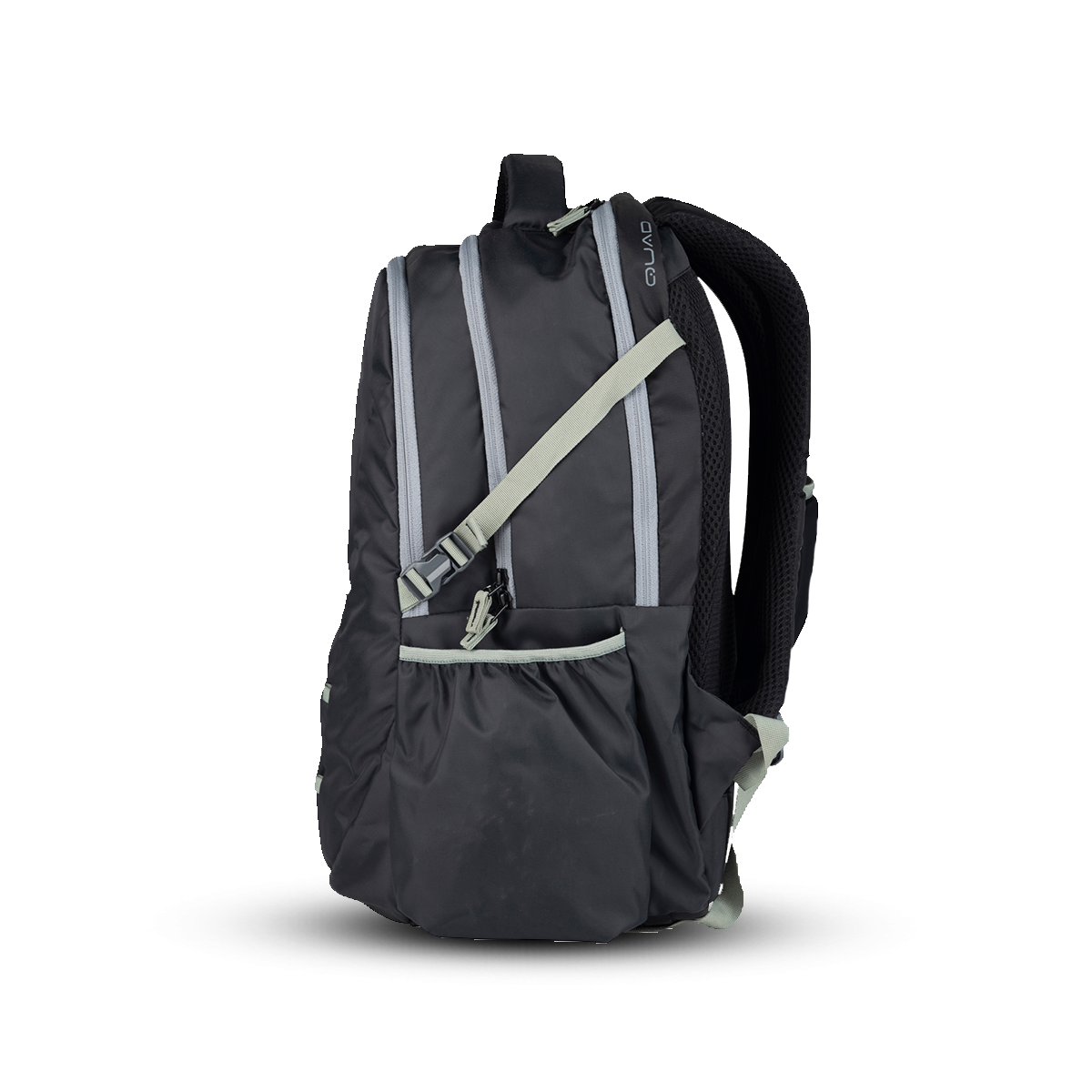 Greenlands Quad Work Laptop Backpack Dark Grey Color Side View