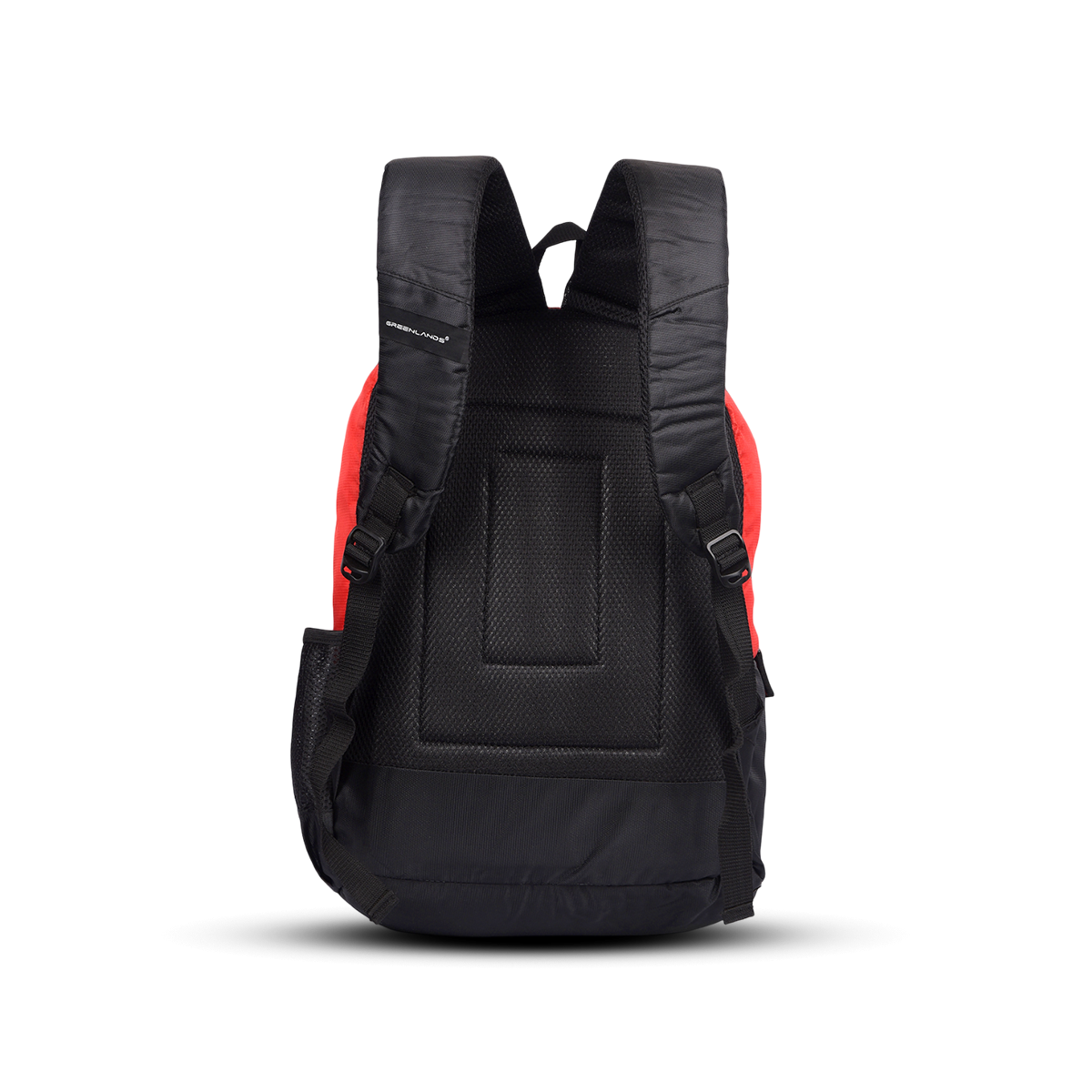 Greenlands Stria Campus Backpack Red Color Backside View