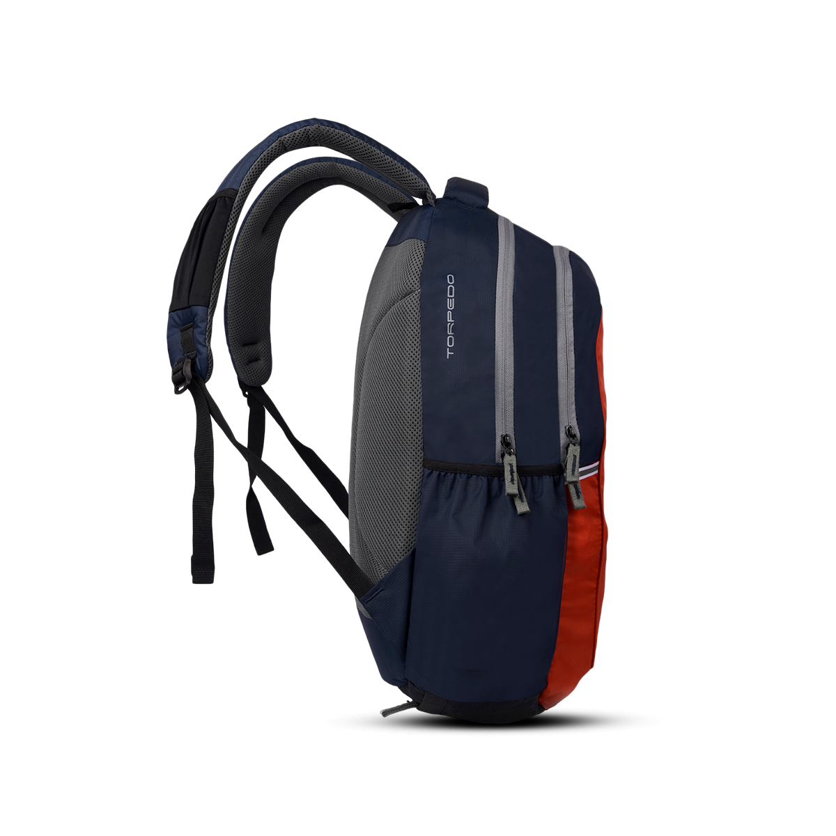 Greenlands Torpedo Laptop Work Backpack Orange Color Side View