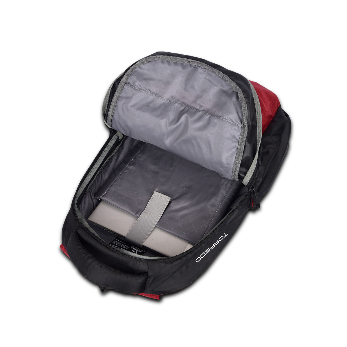 Greenlands Torpedo Laptop Work Backpack Red Color Closer View