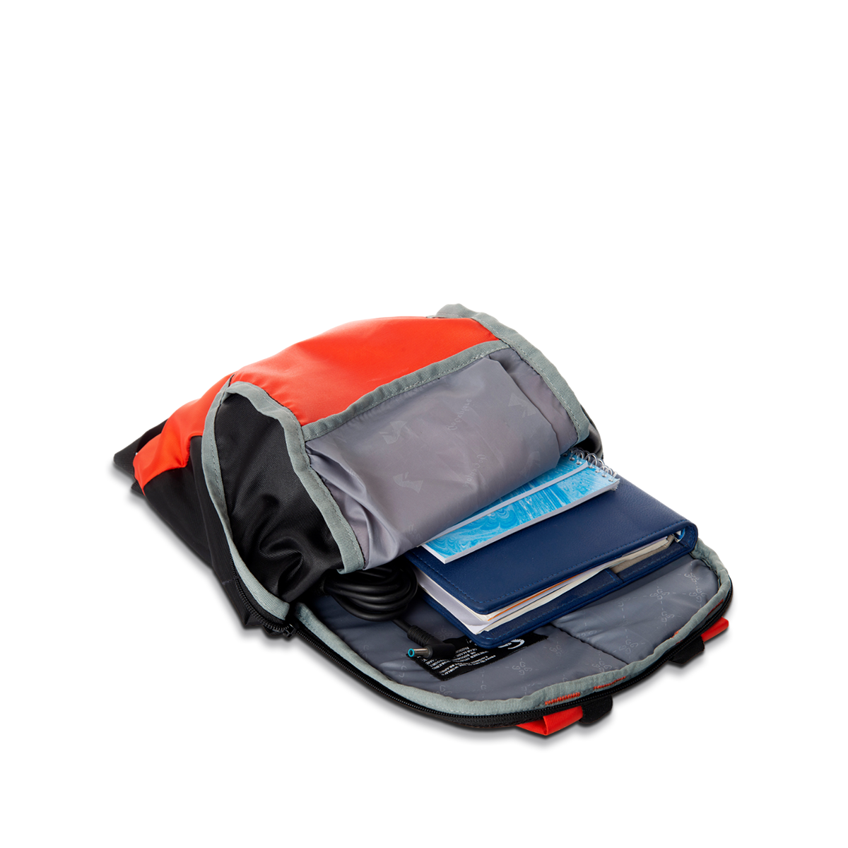Greenlands Tyro Campus Backpack Orange Color Inside View