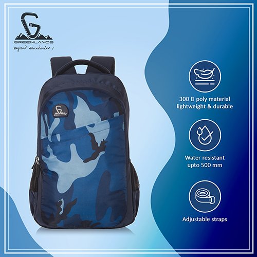 Tempo Campus Backpack Blue Camo