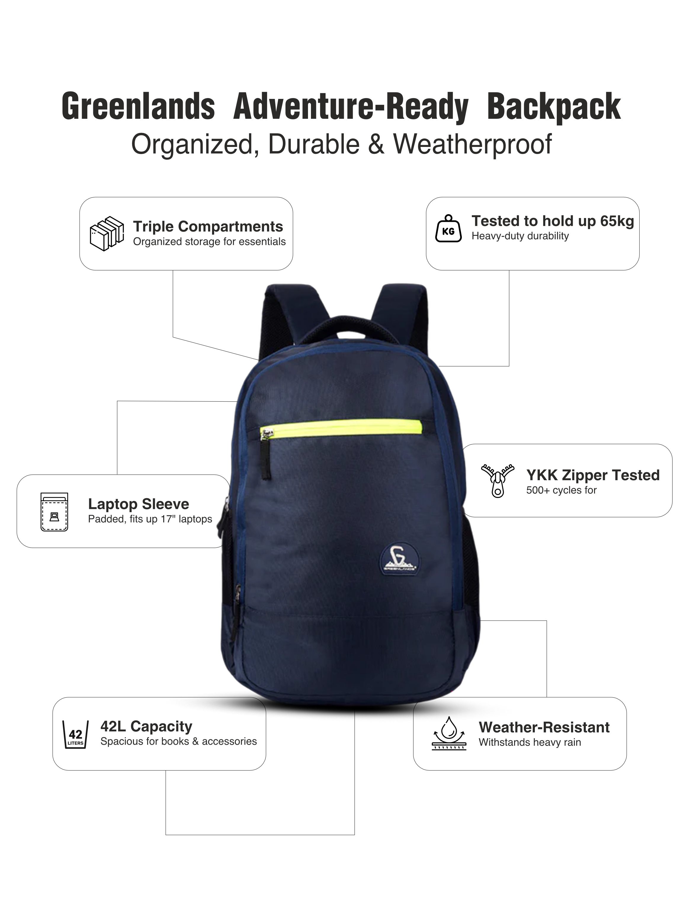 Zipster Work Backpack Navy